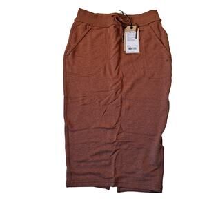 PrAna Womens Roux Heather Cozy Up Midi Sweat Skirt - Size XS